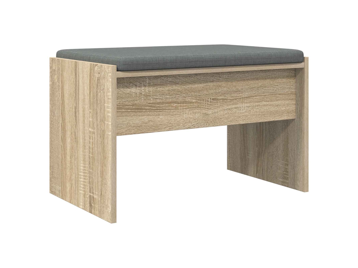 Banco Interior | Banco De Hall Com Almofada Carvalho Sonoma 63 X 38 X 40 Cm
