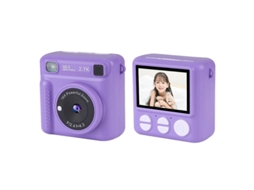 Câmera digital Yizhood Instant Impress para adolescentes, HD 2.4, 32 GB, recarregável com papel fotográfico roxo