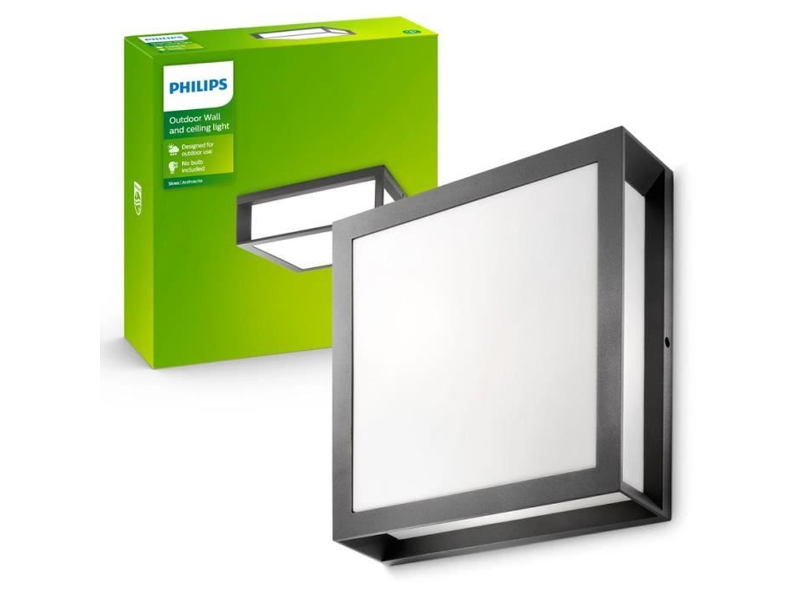 Plafonnier Exterior Philips Mygarden Skies 2x E27 Antracite Ip44 Alumínio