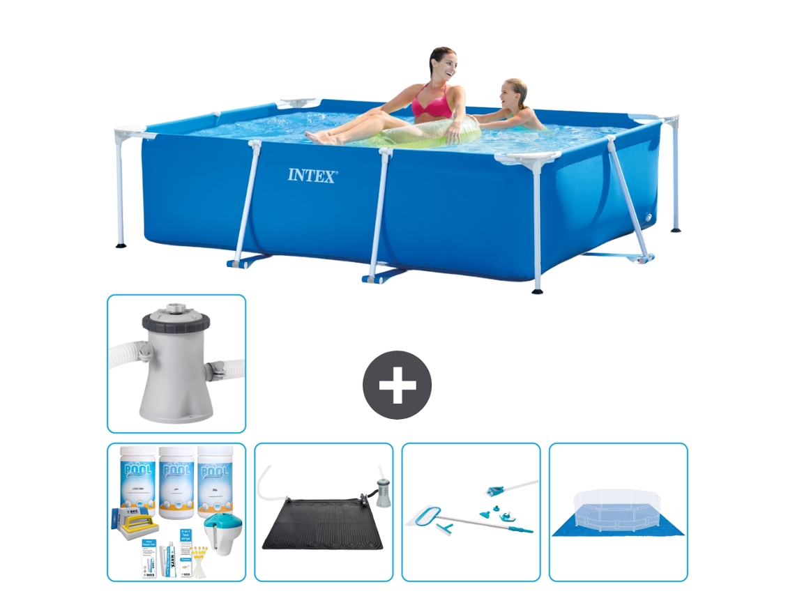 Piscina com Estrutura Retangular 220x150x60 Cm 6 peças S20814 INTEX
