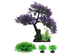 1 Conjunto de Decoração de Árvore de Tanque de Peixes ALLINLESS