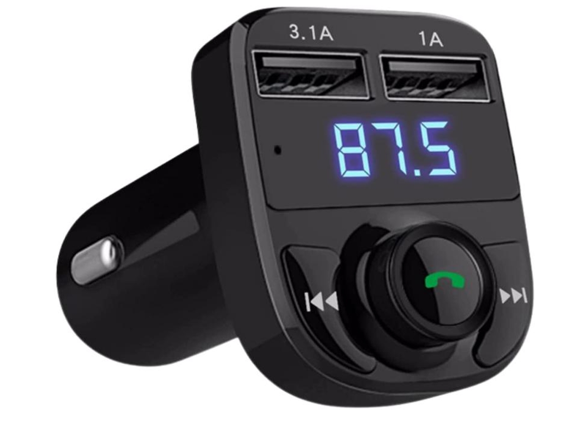 Transmissor Fm Bluetooth Yizhood Hy82 Dual Usb 5v/3.1a Preto