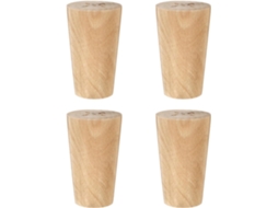 Conjunto De 4 Pés Móveis Em Material Sintético Branco Para Guarda Roupas E Bricolagem Com Superfície Lisa