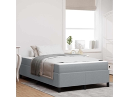Vidaxl Cama Box Cinzento-claro 120 X 190 Cm Tecido