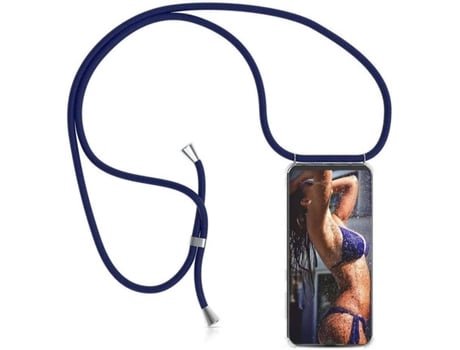 Capa Xiaomi Mi A2 Lite HONGWE. Com corda Transparente, Azul