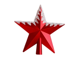 Topo de Árvore de Natal em Veludo Estrela Decorativa Vermelha RNEMITERY
