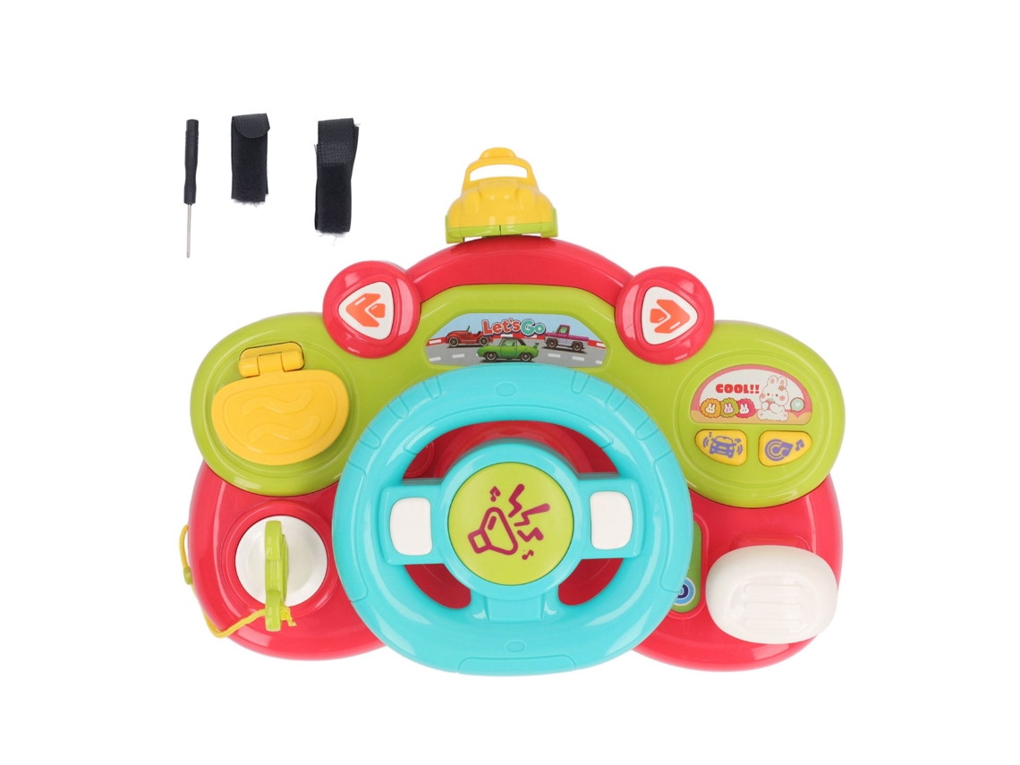 Primerox brinquedo Volante Musical para Bebê com Efeitos de Luz e Aprendizagem Multifuncional