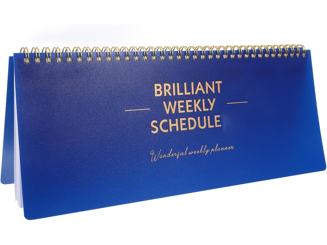 Planner Hebdomadaire Bleu Papier Anti-traversée, Bloc-notes De Liste De Tâches Et Agenda Quotidien Suivi