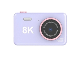 Câmera Digital Estudantil Hd 8k Portátil Mini Câmera de Vídeo com Câmeras Frontal e Traseira Brinquedo Presente para Crianças Cinza TAISHENGDA