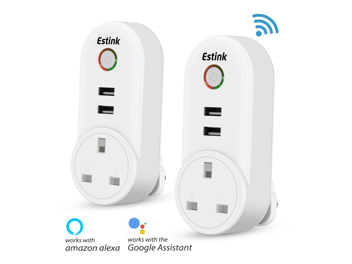 Laxiscreed Tomada Wifi Compatível Com Alexa E Google Com Duas Portas Usb