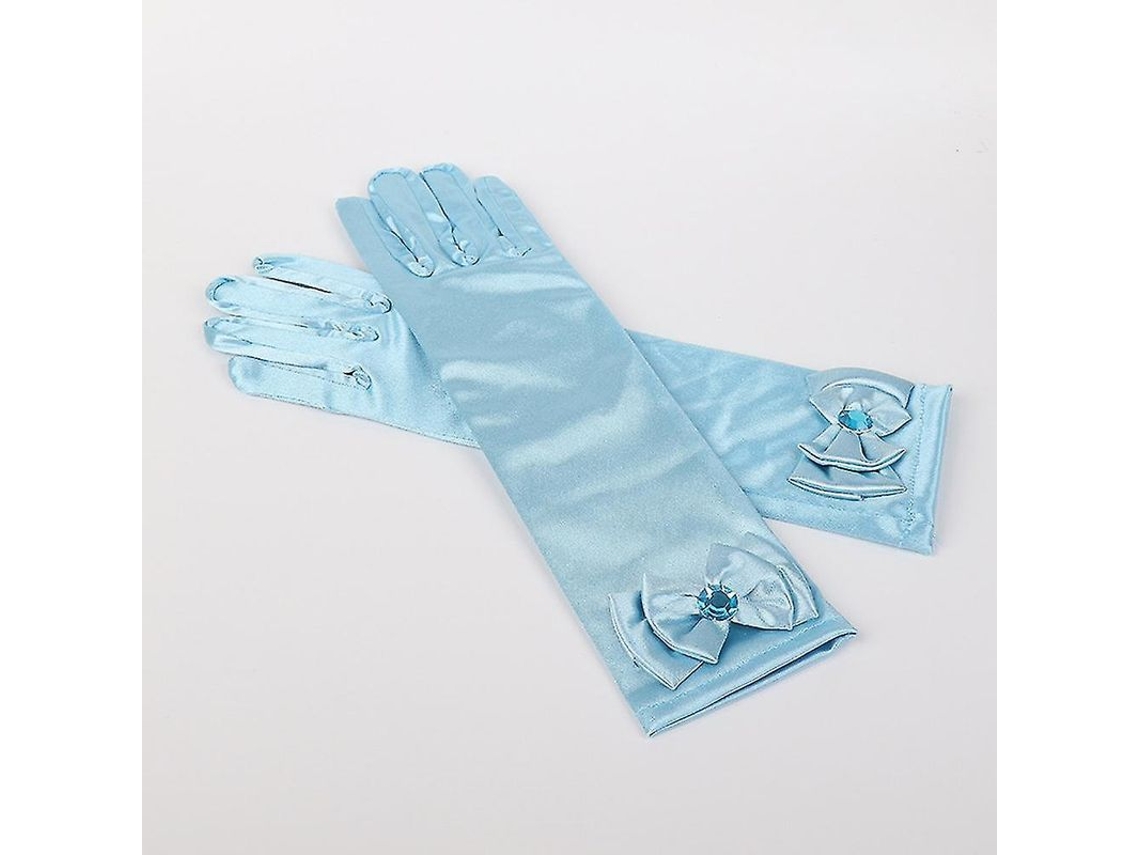 2026 guantes Largos de Satén Estilo Princesa para Niñas, Accesorios para Vestidos de Novia Con Lazo, Regalos de Cumpleaños Y Navidad.