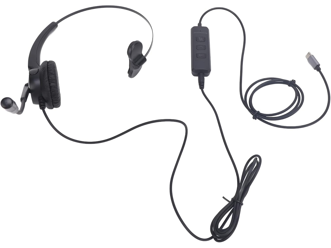 Fone de Ouvido com Cancelamento de Ruído para Telefone, com Conectores Usb c e de 3,5 Mm para Pc. SFUSHOS