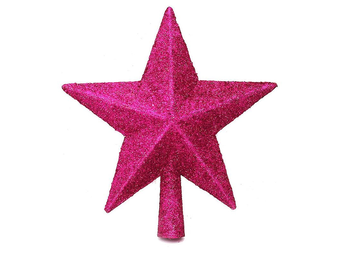Omni cimborrio de Árvore de Natal com Estrela de Purpurina Cor Rosa para Decoração Festiva e Criativa
