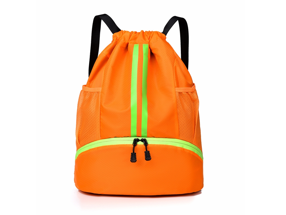 Mochila (laranja), Bolsa de basquete com compartimentos para itens secos e molhados, Bolsa para guardar equipamentos de tênis.