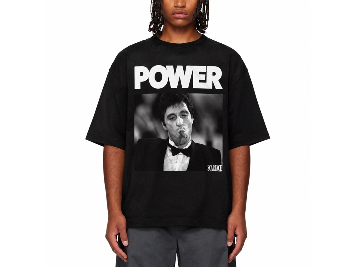 Rockinstone Scarface Movie Power Black Adult T-shirt Size:xl