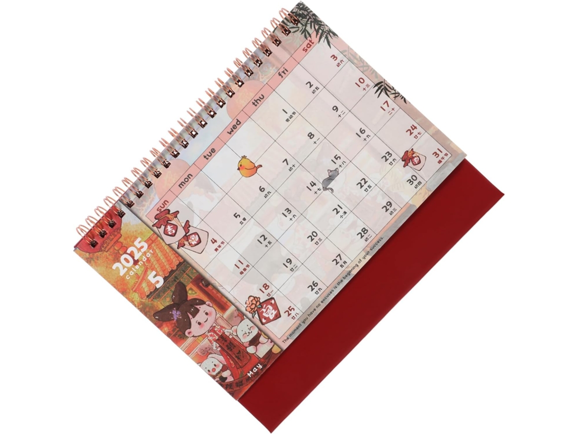 Calendário De Mesa Pequeno Para O Ano Chinês Da Tofficu, Decorativo
