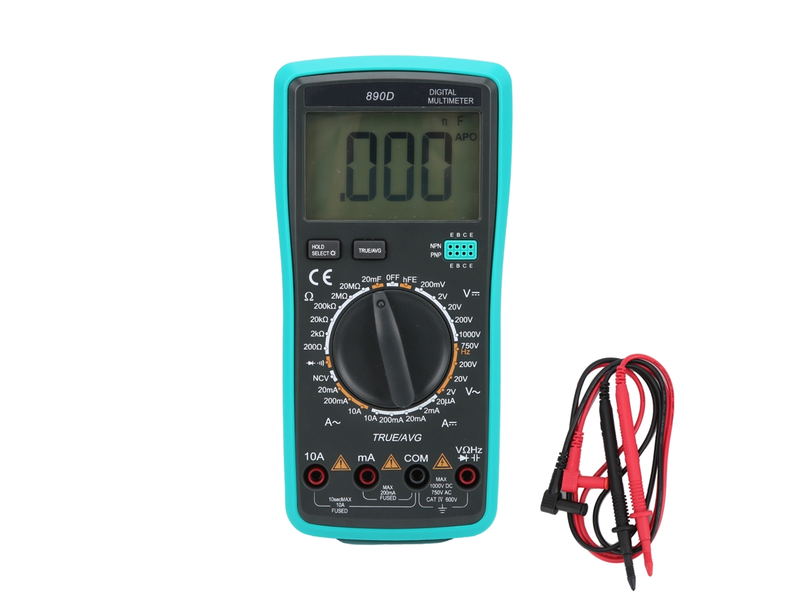 Multímetro Digital 890D com função lápis elétrico tester de tensão e corrente | S/MARCA