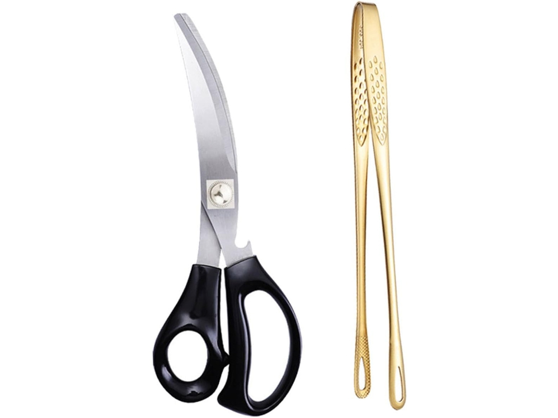 Pinça De Pão Reutilizável Metal Mipcase, Pinça Para Alimentos De Cozinha, Tesoura De Cozinha Compacta