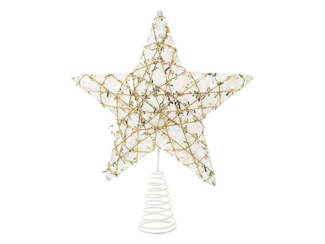 Enfeite De Estrela Leve Para Árvore De Natal, 30 X 25 Cm, Dourado, 1 Pacote Olysi Shop