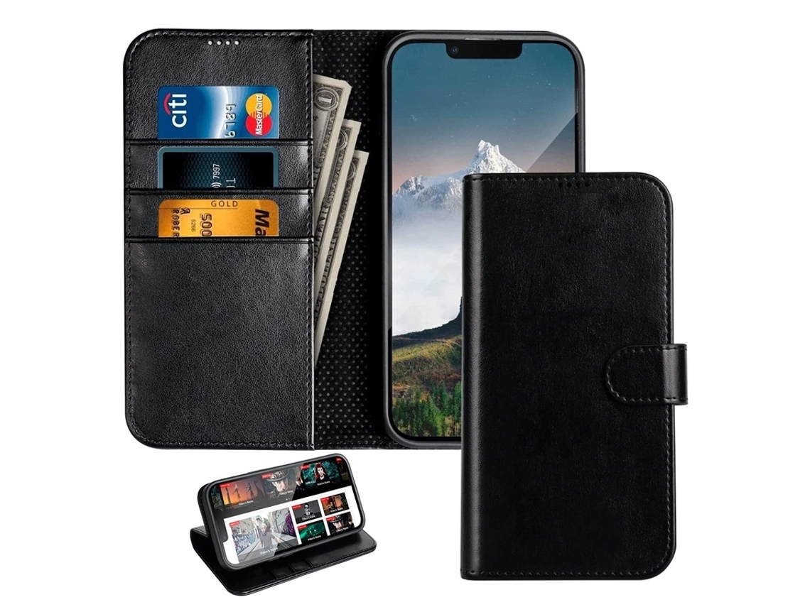 Capa Tipo Carteira Para Iphone 17, Preta.