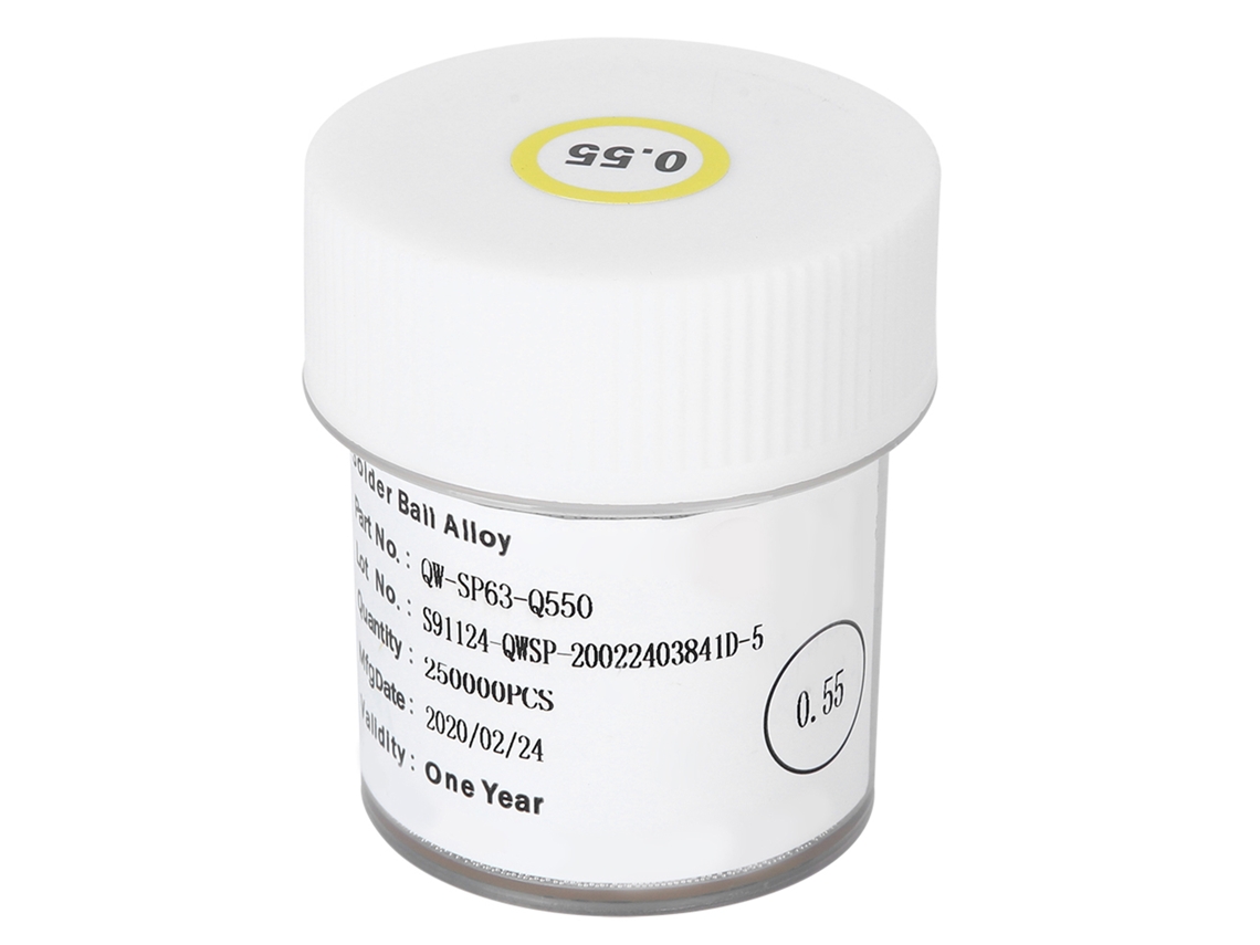 Pelotas De Soldadura Para Reballing Bga 0.55mm 250 Mil Granos Para Reparación De Laptops Y Teléfonos