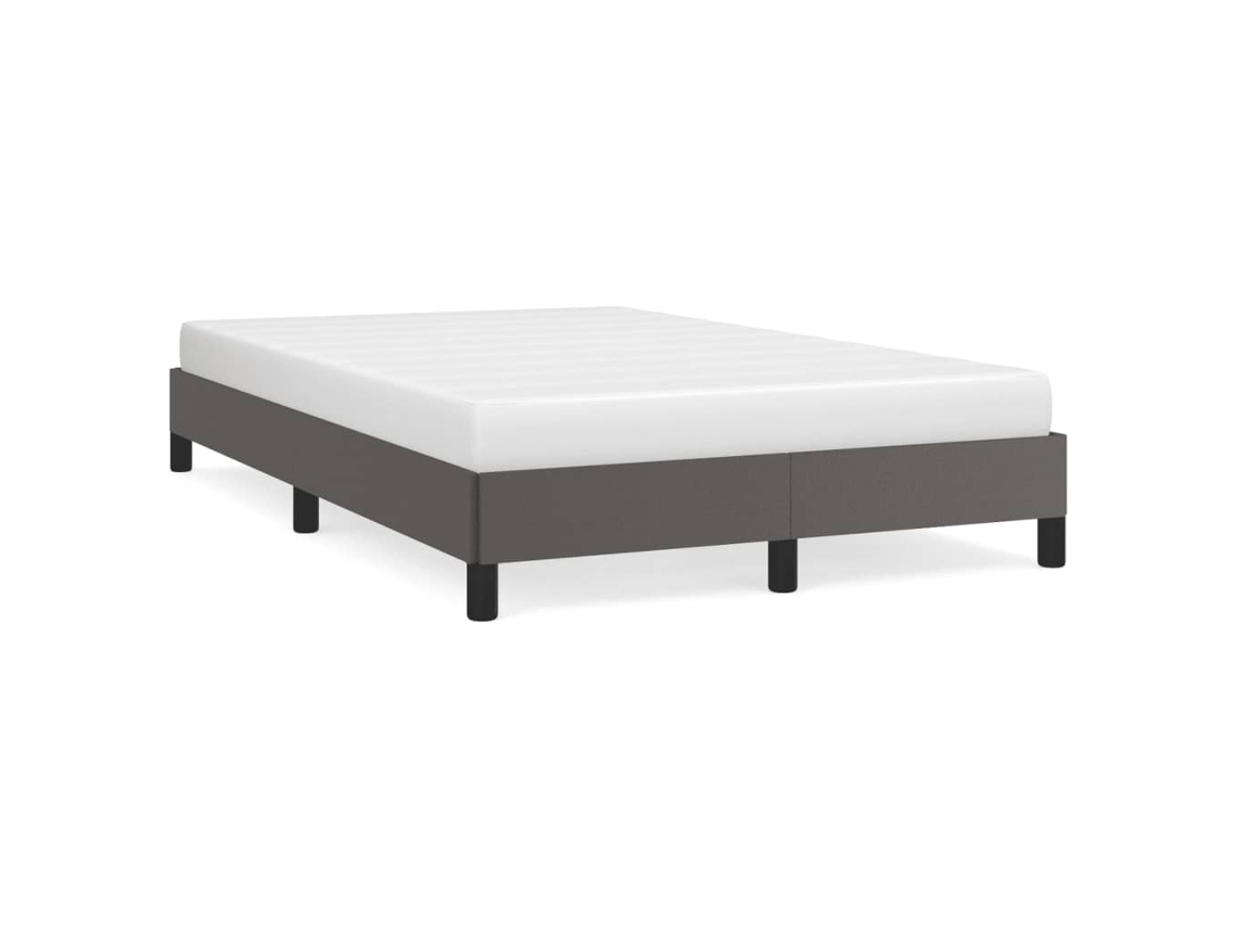 Bed Frame, Bed Frames Vidaxl Cinzeto Couro Artificial (120 X 190 Cm)
