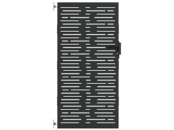 Conjunto 1 Portão De Jardim Vidaxl Preto Aço (85 X 200 Cm)