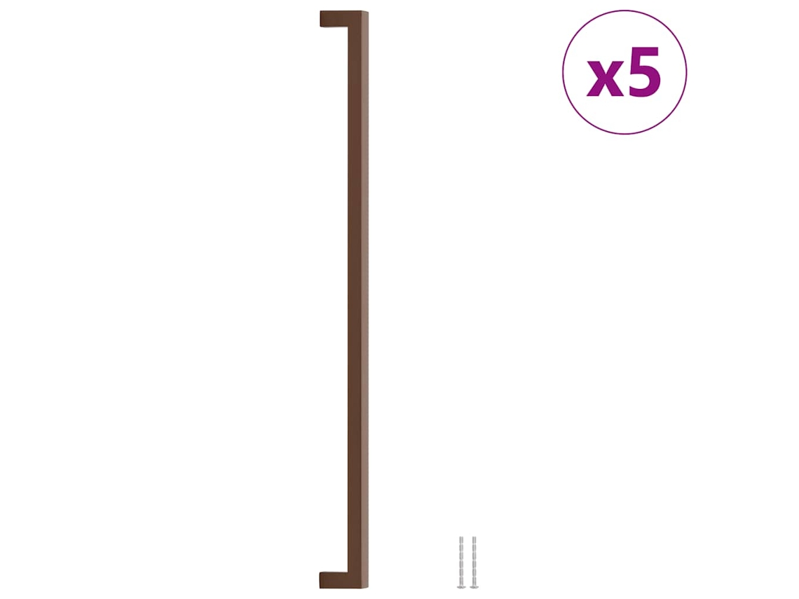 Cabinet Handle, Cabinet Handles Vidaxl Marrom Aço Inoxidável (480 Mm)