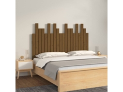 Vidaxl Cabeceira De Parede 127,5x3x80 Cm Pinho Maciço Castanho-mel
