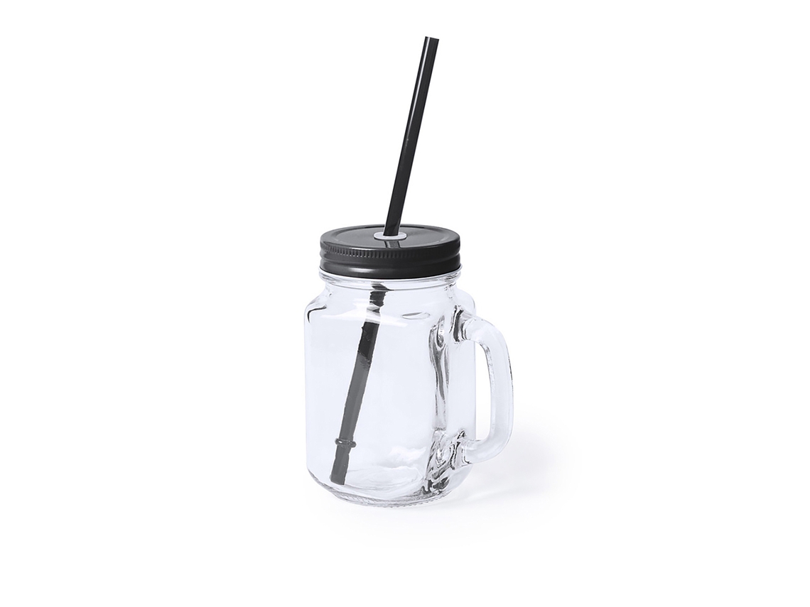 Frasco de Vidro com Canudo de 500 Ml DAM