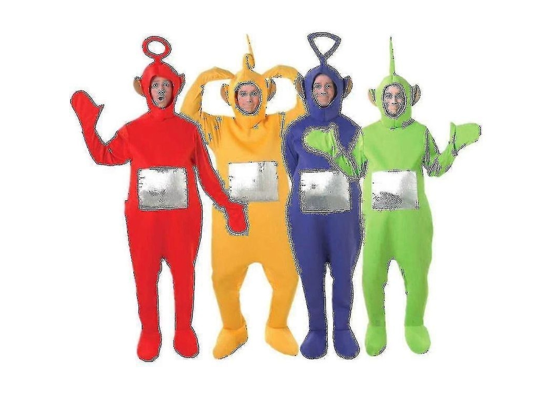 Fantasia De Teletubbies Para Adultos Unissex Em 4 Cores Traje De Cosplay Confortável Amarelo