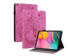 Capa de couro para tablet Webake com estampa de borboleta rosa