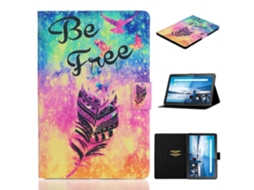 Capa De Couro Com Aba Horizontal E Desenho Colorido Para Lenovo Tab M10 Tb-x605f / X505, Com Suporte E Compartimento Para Cartão.