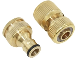 Adaptador de Conexão para Jardim, Conector Rápido Latão Mangueira Irrigação, Cobre 1/2", Jardim Cobre, Fêmea