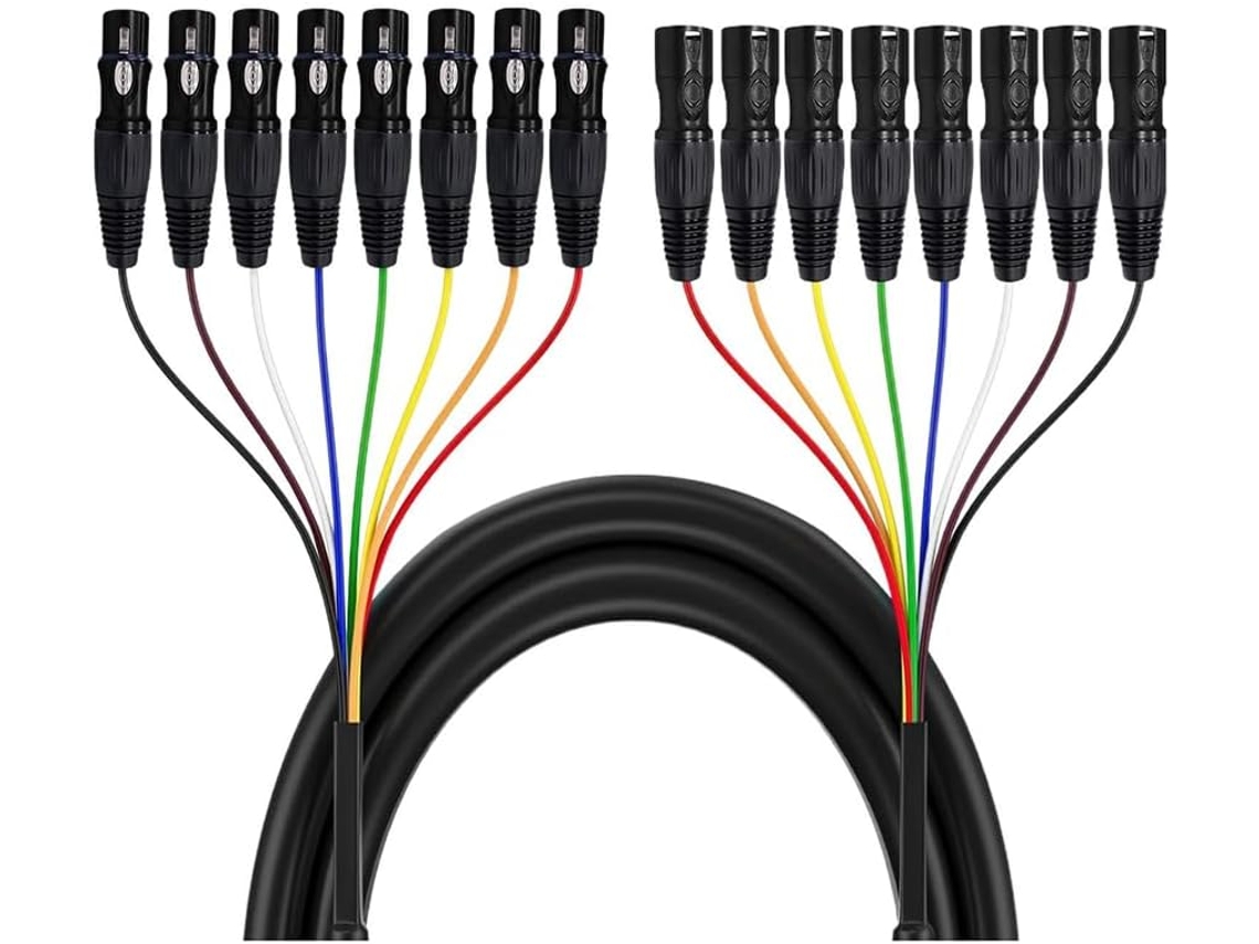 Cabo de Sinal de Áudio Multimídia para Iluminação de Palco e Microfone. SFUSHOS