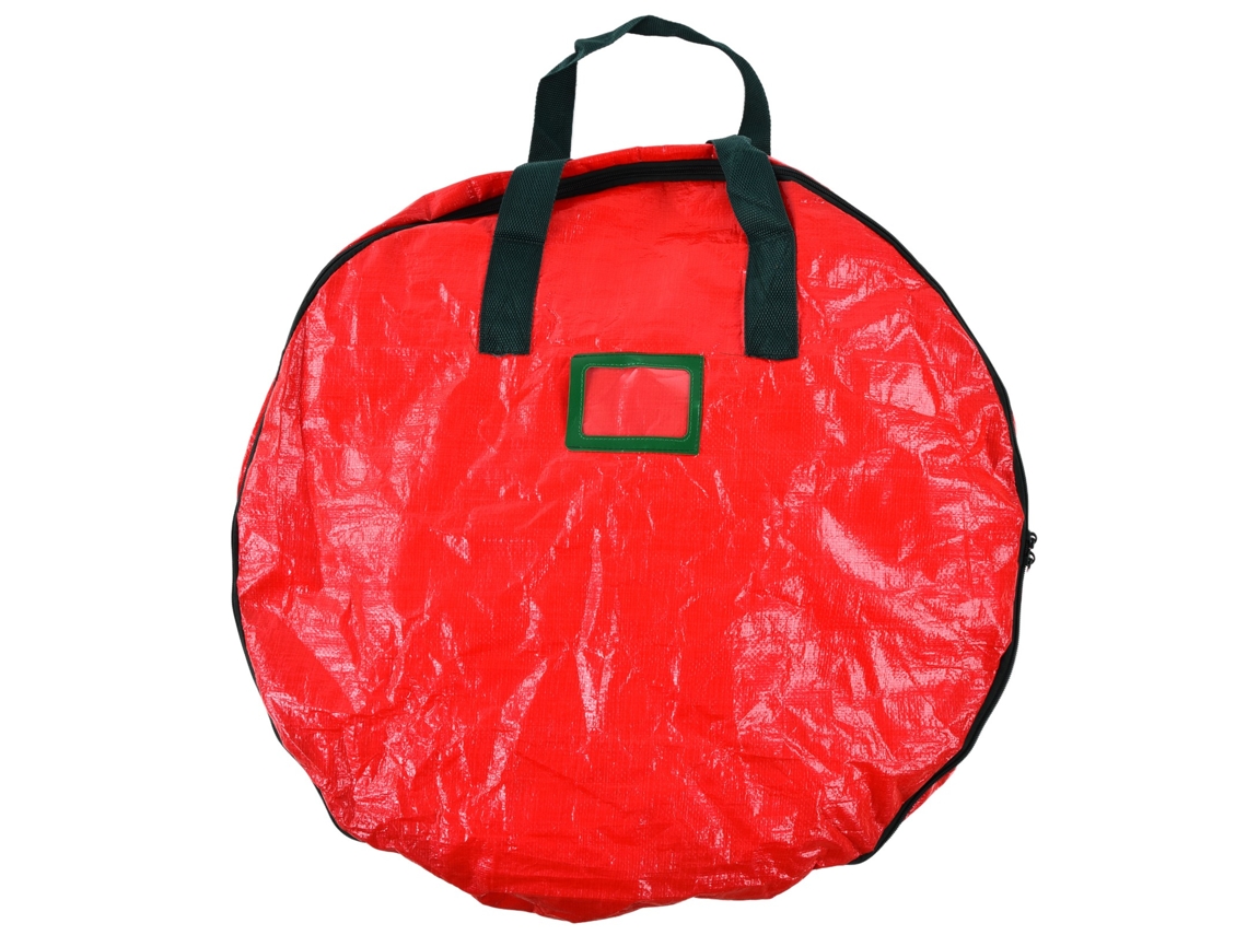 Saco De Armazenamento Corona Natal Redondo Vermelho À Prova De Poeira