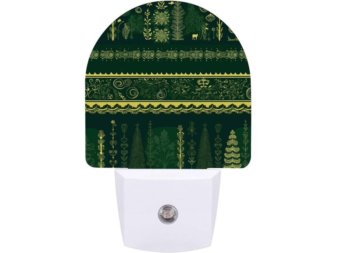 Luminária de parede noturna, decoração de Natal, luz noturna LED com sensor, luz noturna branca e suave.