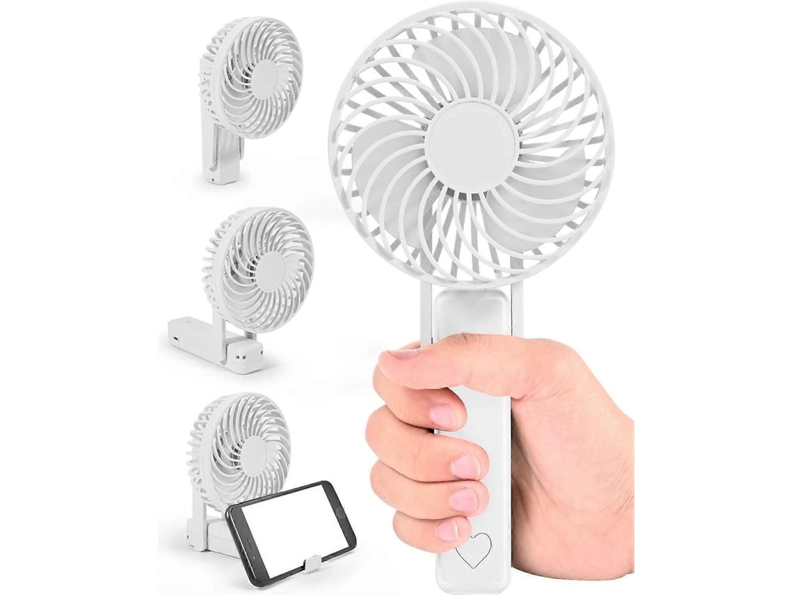 Ventilador Portátil Usb - Dobrável Com Cordão, Pequeno, Bateria Recarreg Ável De 12 Horas, Port