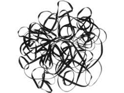 Conjunto genérico de 250 elásticos vermelhos, duráveis e flexíveis, ideais para mesa, casa e escritório.