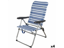Cadeira De Praia Aktive Mykonos Azul 47 X 93 X 63 Cm (4 Unidades)