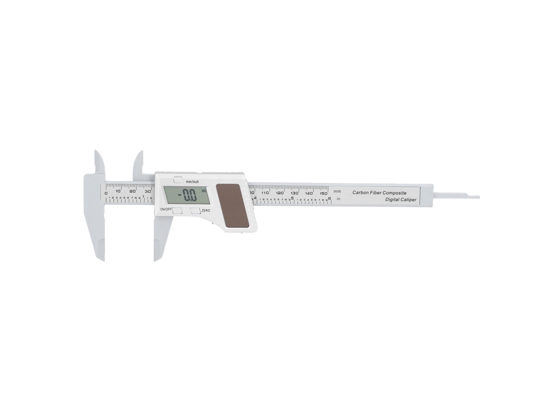 Calliper Solar Plástico 0-150mm Com Tela Digital Eletrônica Para Medidas De Engenharia E Ângulos