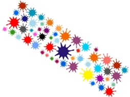 Adesivo Parede Respingos Tinta Multicolorida Removível Seguro Pvc Decoração Quartos Meninos Meninas Mesmo GOKOCO