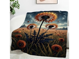 Manta com Estampa de Dente de leão para Plantas 130x150 Cm Multifuncional Macia Aconchegante em Flanela Ideal