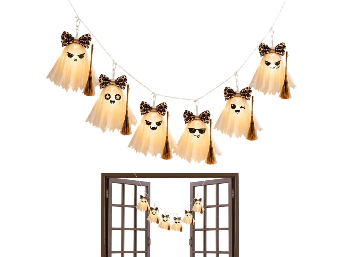 Banner Iluminado De Halloween Para Ambientes Internos Com Tema