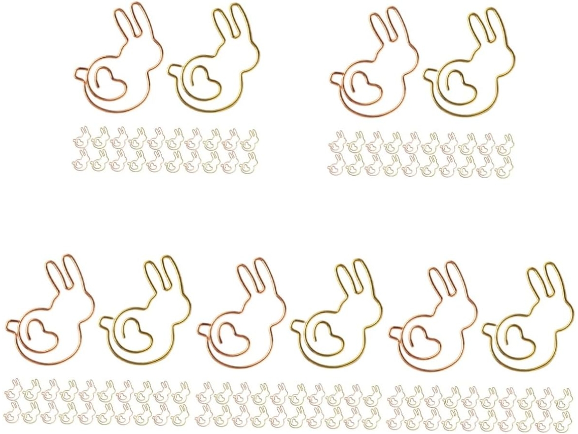 Conjunto de 5 clipes divertidos de Coelho com Estampa Vaqueira Pendurar Quadros, marcadores de página, clipes