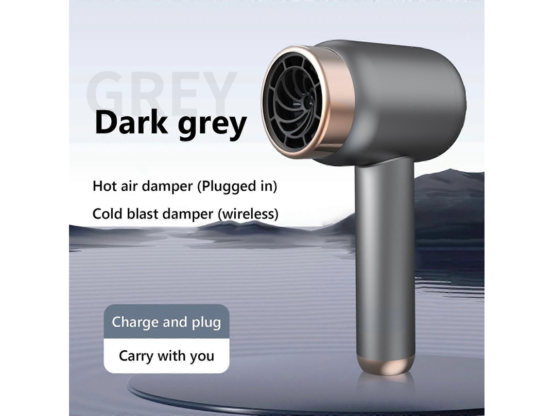 Secador De Cabelo Sem Fio Para Uso Doméstico, Alta Velocidade E Íons Negativos, Alta Potência, Sem Lâminas, Secagem Rápida. Ly Ebike