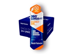 Caixa Ciclismo NUTRINOVEX Géis energia longovit 360 energy gel 40g cola 24 unidades