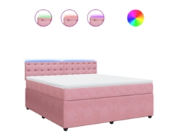 Box Spring Bed, Box Spring Beds Vidaxl Cor-de-rosa Veludo (180 X 200 Cm)