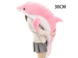 Walshlxq muñeco de Peluche Delfín 30cm Rosa Peluche Corto Algodón Pp Animal de Peluche Bonito