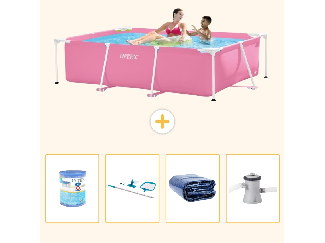 Intex Piscina Com Estrutura Retangular - 220x150x60 Cm - 5-peças S20